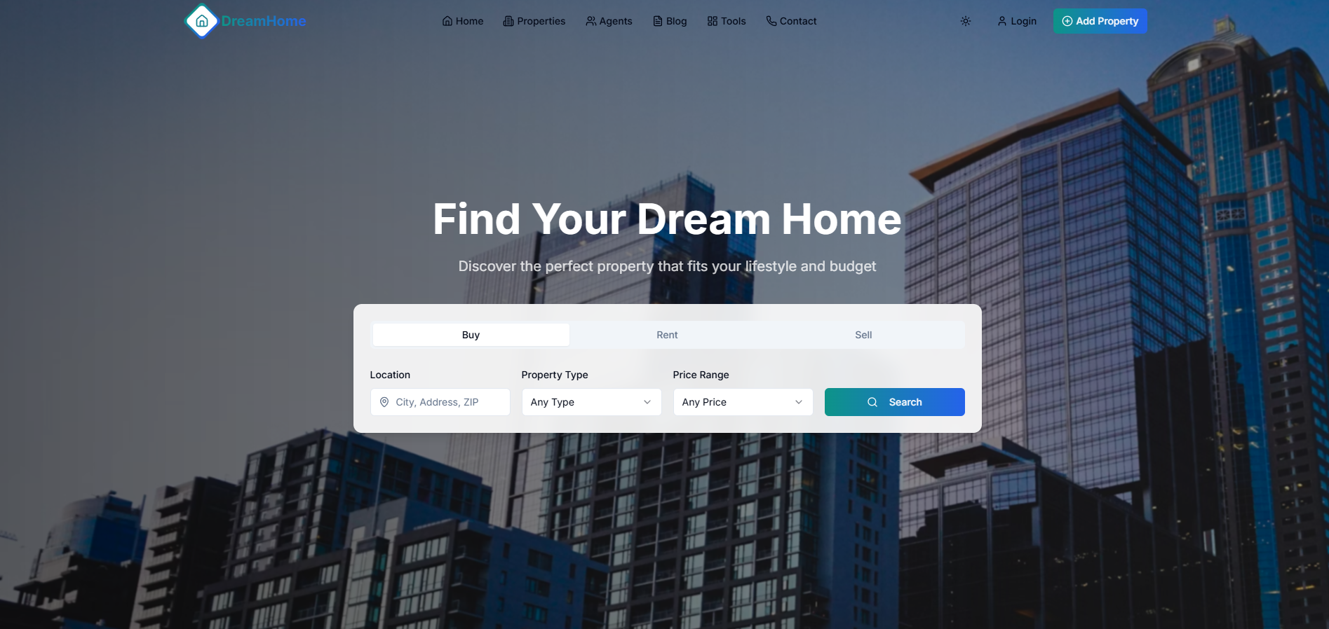 Modern business website homepage with clean design, gradient accents, and responsive layout – built with Next.js and Tailwind CSS.